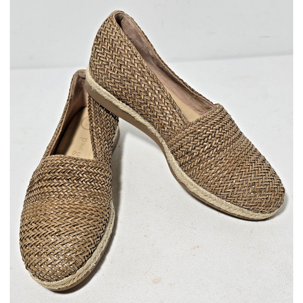 Paul Green Lori Slip On Espadrilles Tan Woven Comfort Shoes Women's US 6/UK 3.5